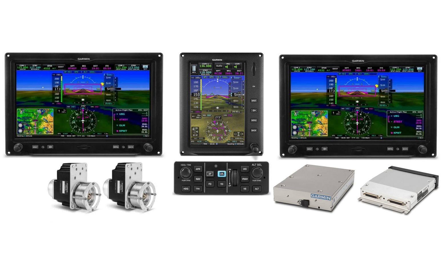 Dual G3x 10.6" EFIS w/ VFR GPS. G3x 7" EFIS Display. GMA245R Remote Bluetooth Audio Control Panel. Dual GTR20 Remote Level 2 Com. GTX345R ADS-In/Out Transponder. GFC500 2 Axis Autopilot. Instrument Panel, Brackets, Wiring Harnesses, Switches, and Misc Hardware.